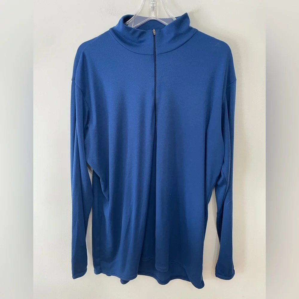 Vtg Patagonia Capilene 1/4 Zip Shirt Navy Blue Baselayer USA Made Men’s XL